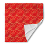 Chinese Cherry Blossom Pattern Print Silk Bandana