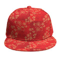 Chinese Cherry Blossom Pattern Print Snapback Cap
