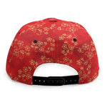 Chinese Cherry Blossom Pattern Print Snapback Cap