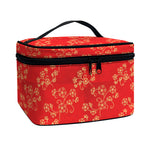 Chinese Cherry Blossom Pattern Print Travel Makeup Bag