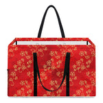 Chinese Cherry Blossom Pattern Print Utility Tote Bag
