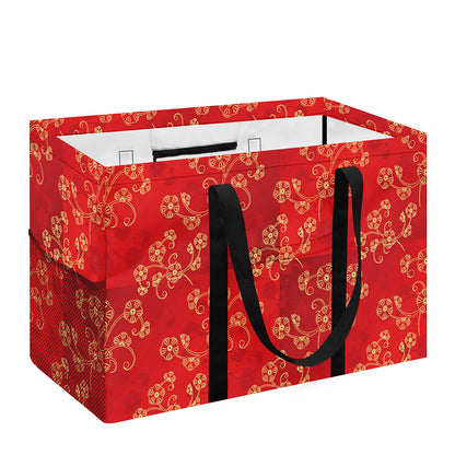 Chinese Cherry Blossom Pattern Print Utility Tote Bag