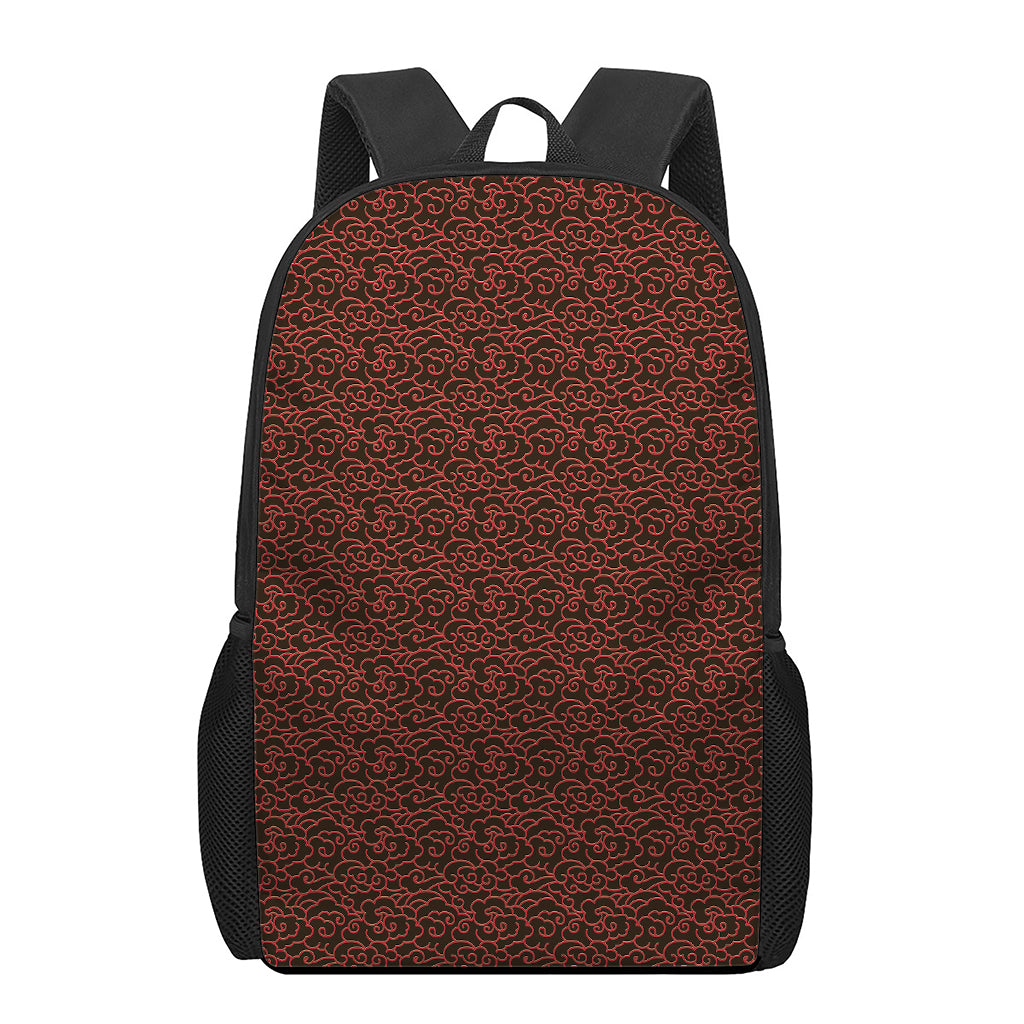 Chinese Cloud Pattern Print 17 Inch Backpack