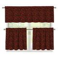 Chinese Cloud Pattern Print 3 Piece Kitchen Curtains