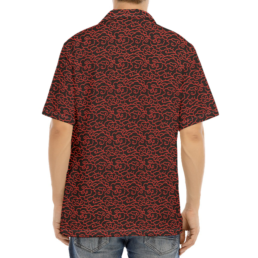 Chinese Cloud Pattern Print Aloha Shirt