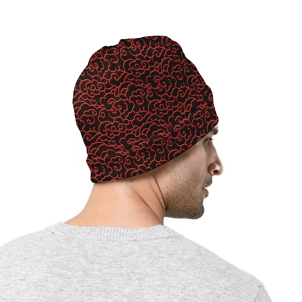 Chinese Cloud Pattern Print Beanie