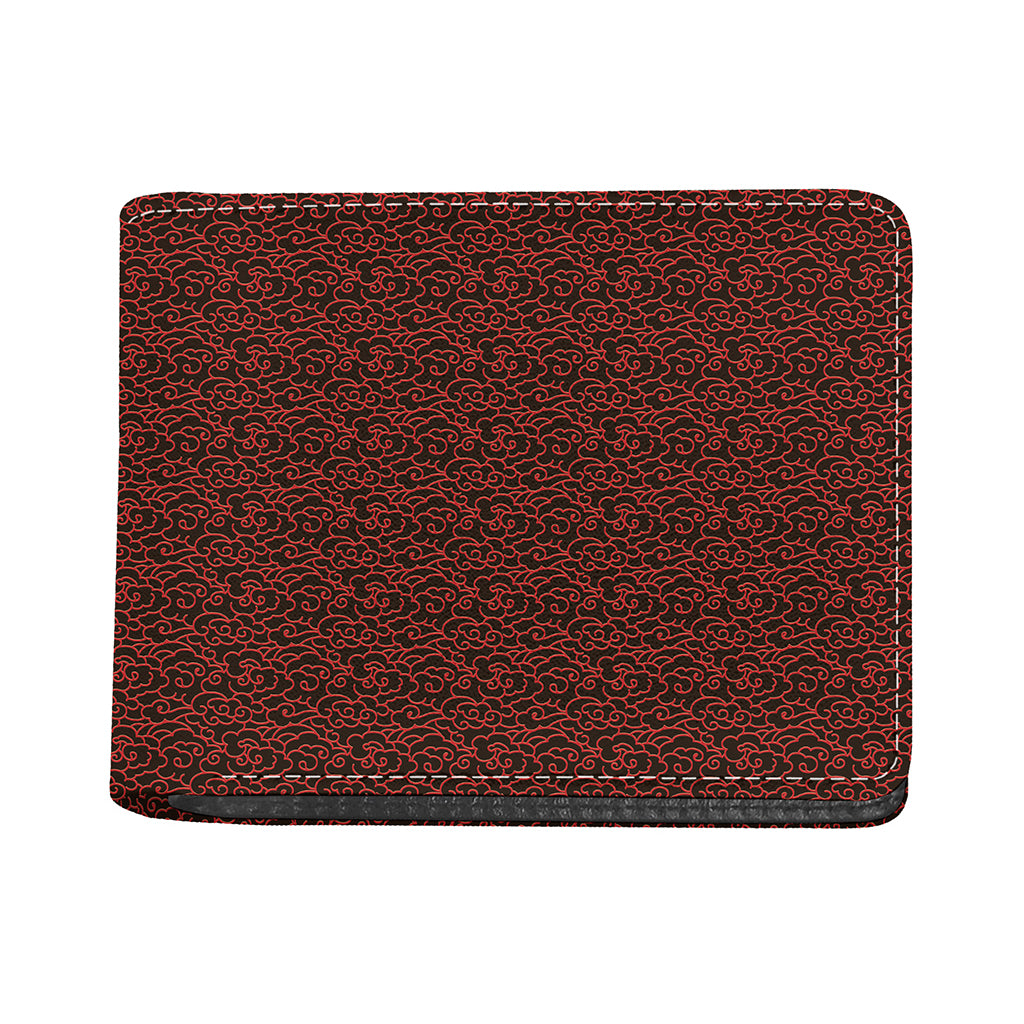 Chinese Cloud Pattern Print Bifold Wallet