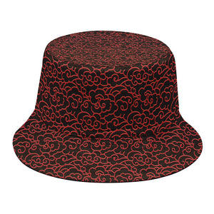 Chinese Cloud Pattern Print Bucket Hat