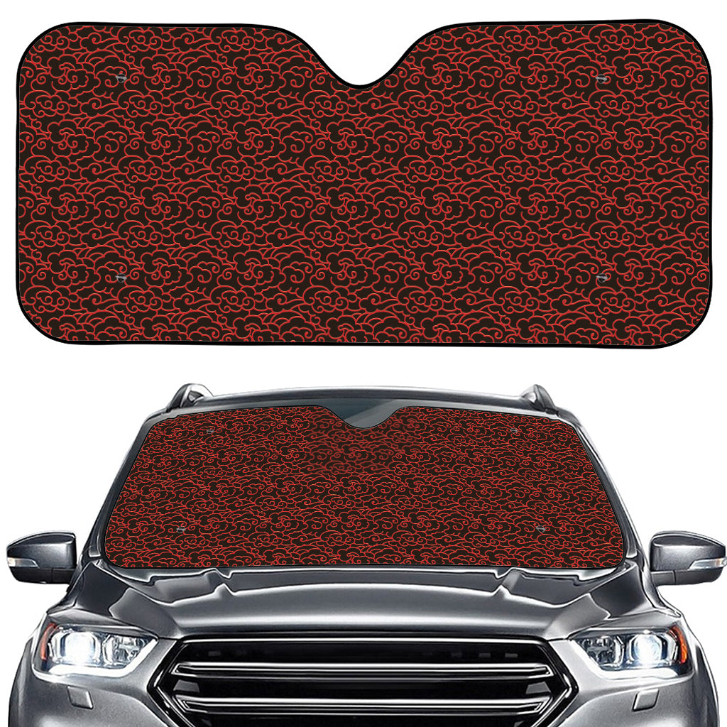 Chinese Cloud Pattern Print Car Windshield Sun Shade