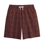 Chinese Cloud Pattern Print Cotton Shorts