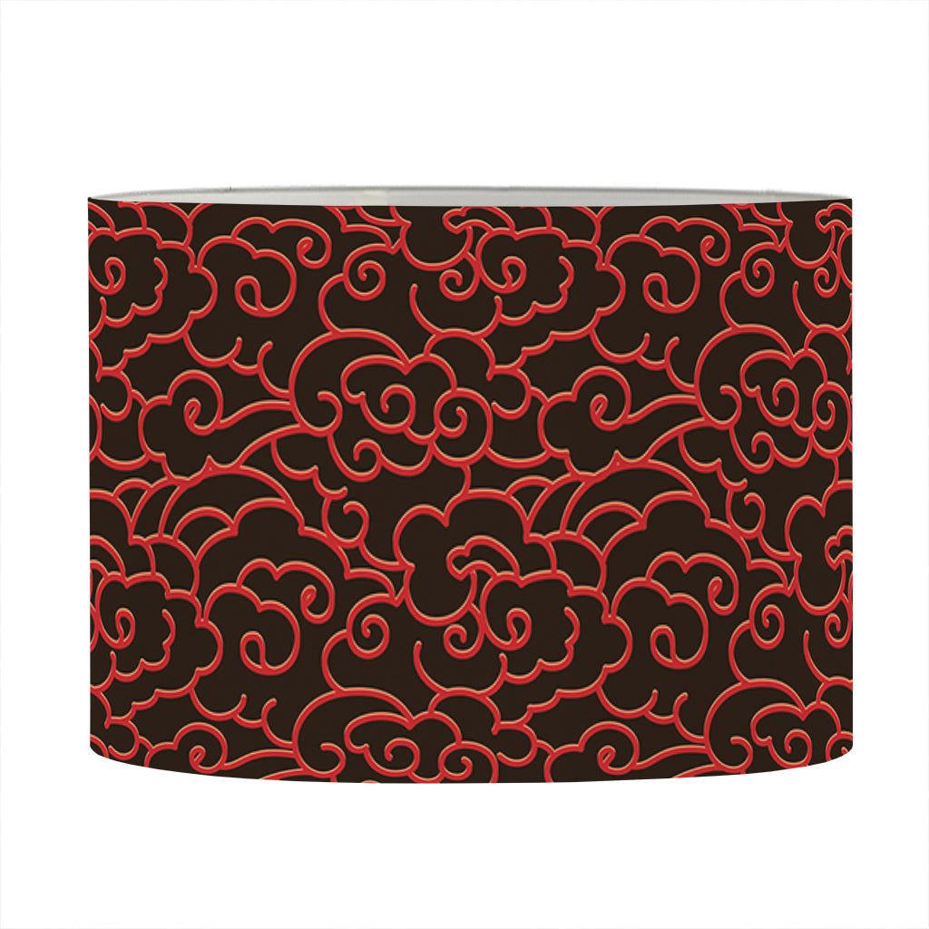 Chinese Cloud Pattern Print Drum Lamp Shade