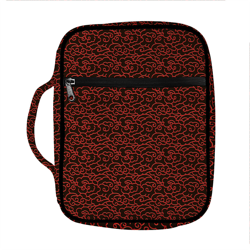 Chinese Cloud Pattern Print Front Pocket Bible Bag