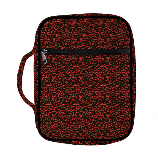 Chinese Cloud Pattern Print Front Pocket Bible Bag