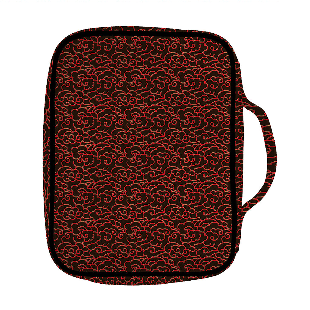 Chinese Cloud Pattern Print Front Pocket Bible Bag