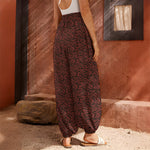 Chinese Cloud Pattern Print Harem Pants