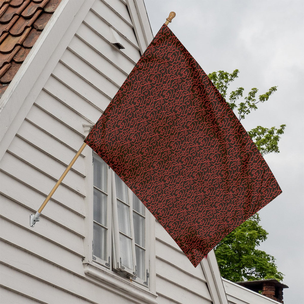 Chinese Cloud Pattern Print House Flag