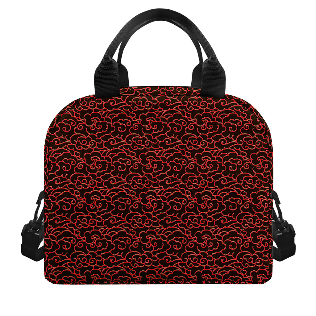 Chinese Cloud Pattern Print Insulated Lunch Bag