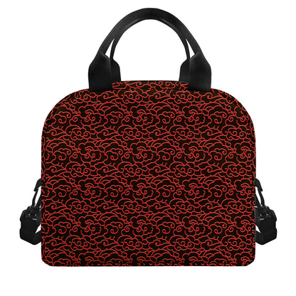 Chinese Cloud Pattern Print Insulated Lunch Bag