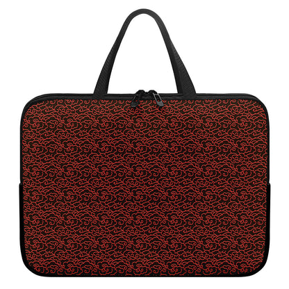 Chinese Cloud Pattern Print Laptop Sleeve With Handle
