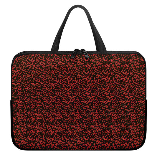 Chinese Cloud Pattern Print Laptop Sleeve With Handle
