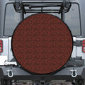 Chinese Cloud Pattern Print Leather Spare Tire Cover