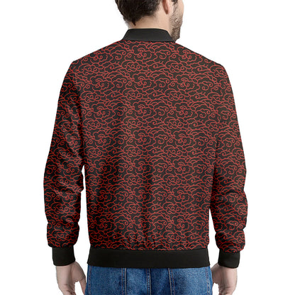 Chinese Cloud Pattern Print Men's Bomber Jacket