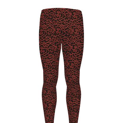 Chinese Cloud Pattern Print Men's leggings