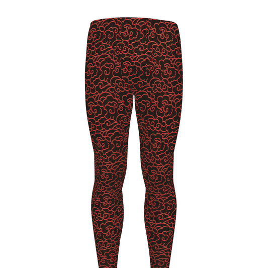 Chinese Cloud Pattern Print Men's leggings