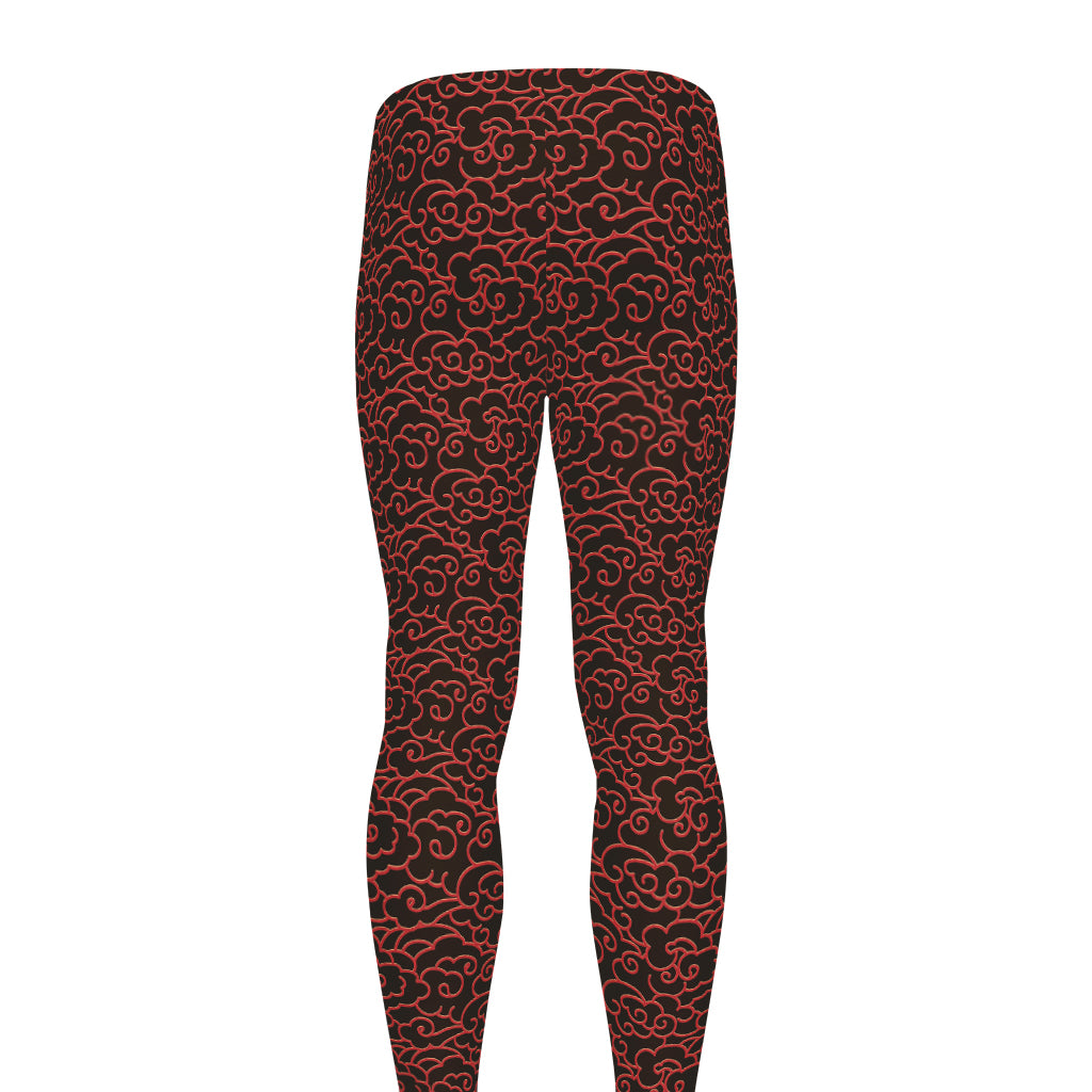 Chinese Cloud Pattern Print Men's leggings