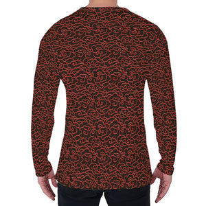 Chinese Cloud Pattern Print Men's Long Sleeve T-Shirt