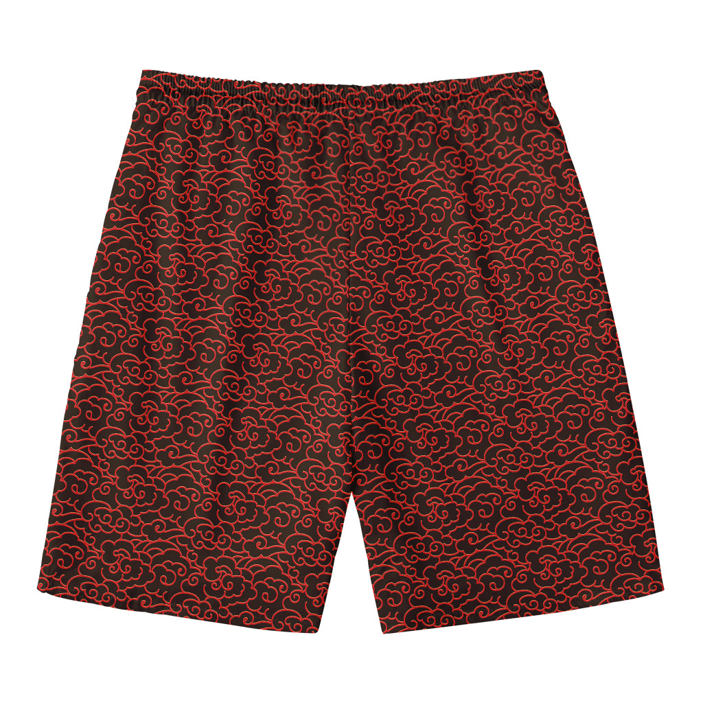 Chinese Cloud Pattern Print Men's Swim Trunks