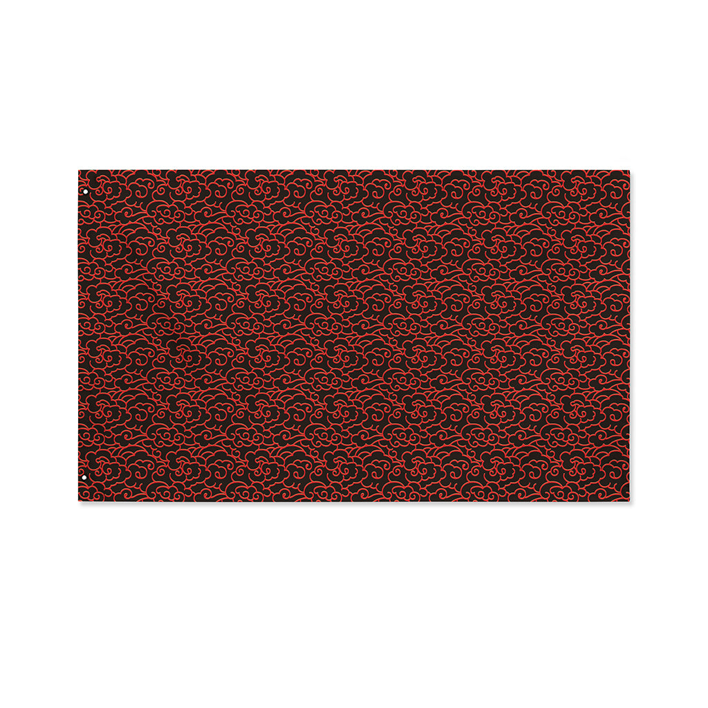 Chinese Cloud Pattern Print Polyester Flag