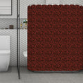 Chinese Cloud Pattern Print Polyester Shower Curtain