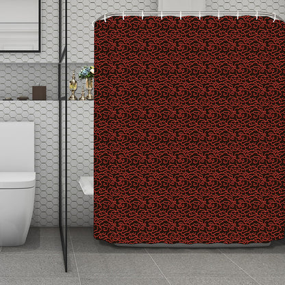 Chinese Cloud Pattern Print Polyester Shower Curtain