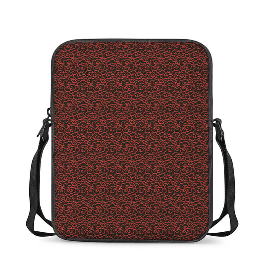 Chinese Cloud Pattern Print Rectangular Crossbody Bag