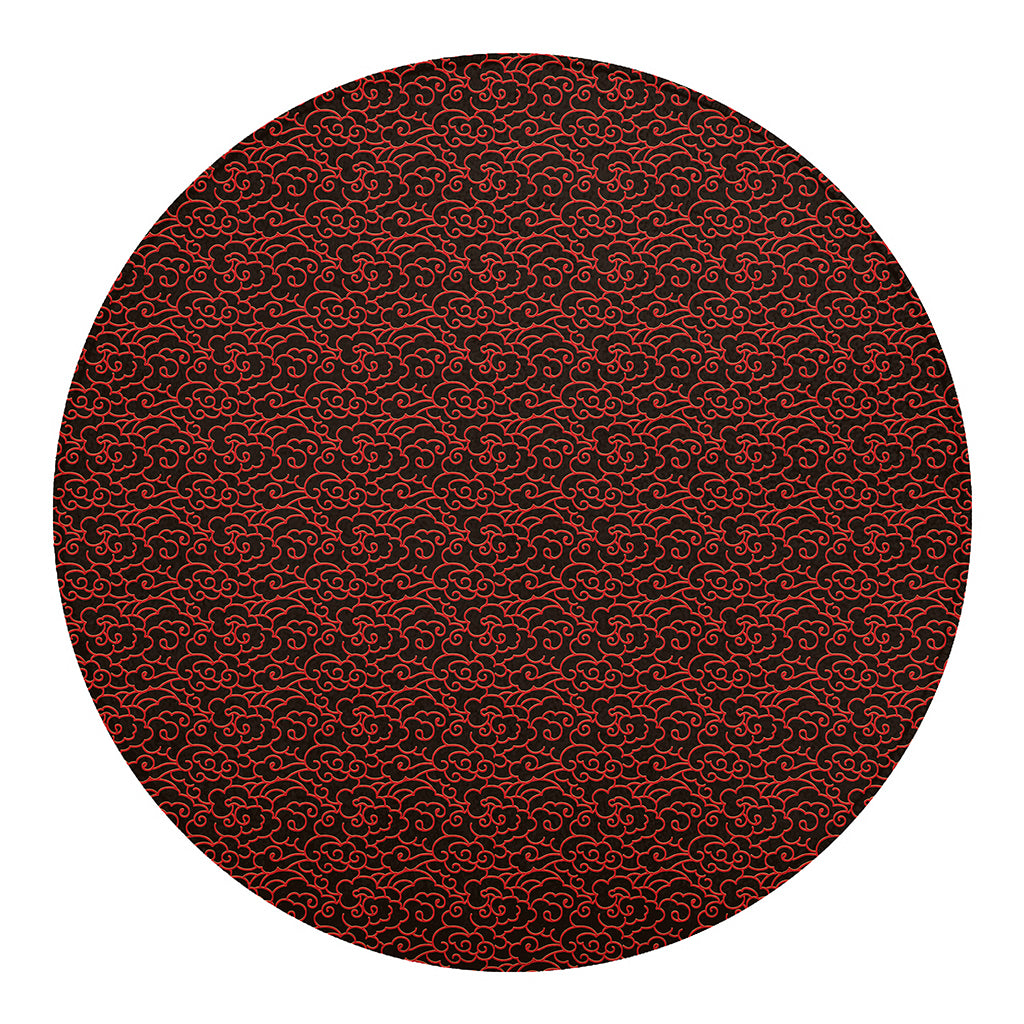 Chinese Cloud Pattern Print Round Blanket