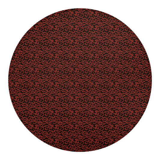 Chinese Cloud Pattern Print Round Blanket