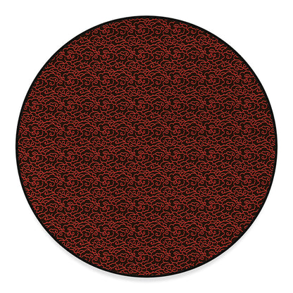 Chinese Cloud Pattern Print Round Floor Mat