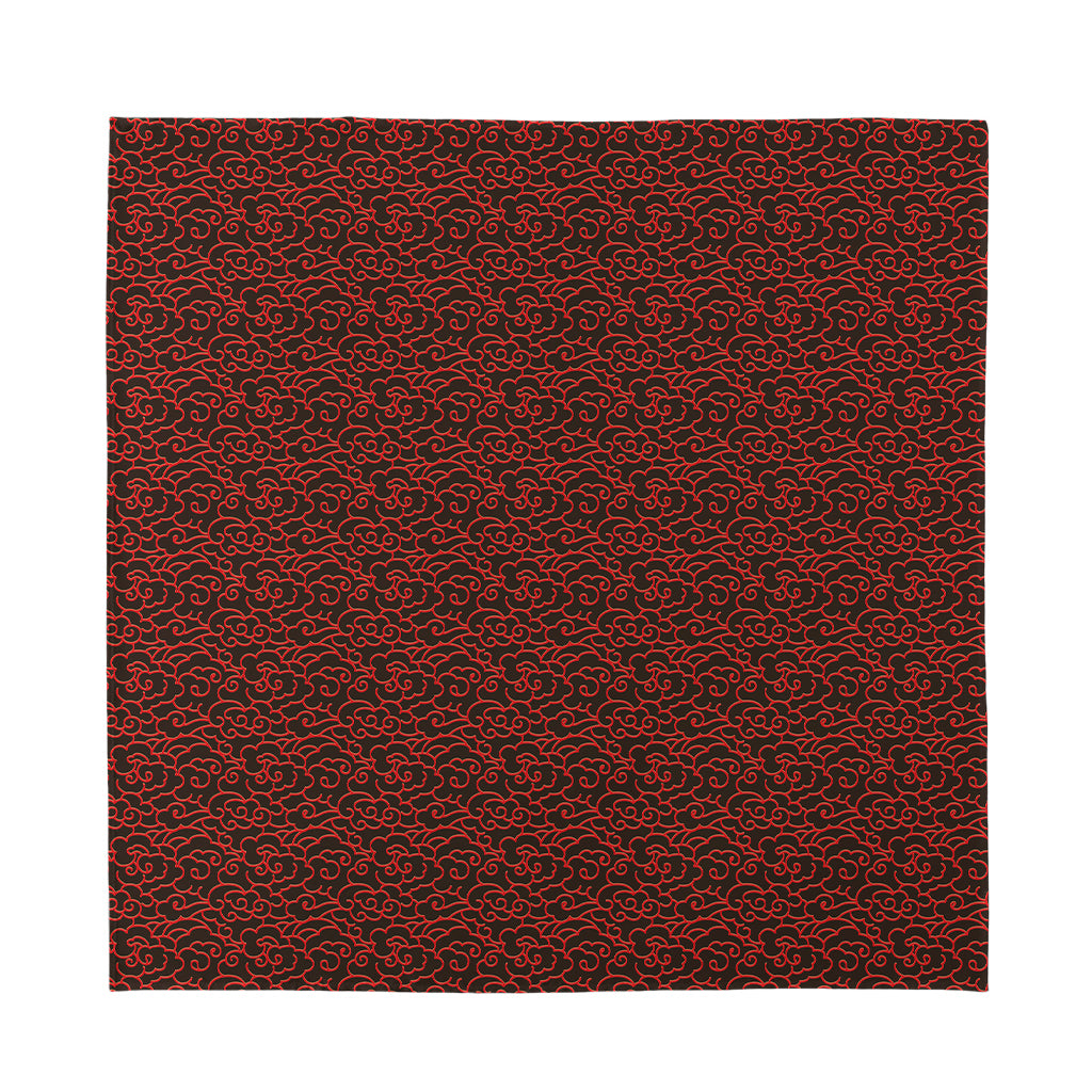 Chinese Cloud Pattern Print Silk Bandana