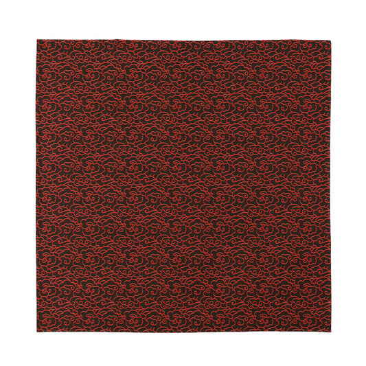 Chinese Cloud Pattern Print Silk Bandana