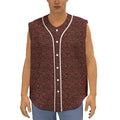 Chinese Cloud Pattern Print Sleeveless Baseball Jersey