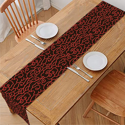 Chinese Cloud Pattern Print Table Runner