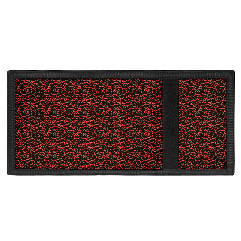 Chinese Cloud Pattern Print Trifold Wallet