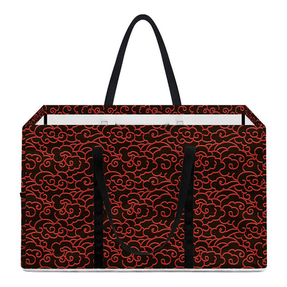 Chinese Cloud Pattern Print Utility Tote Bag