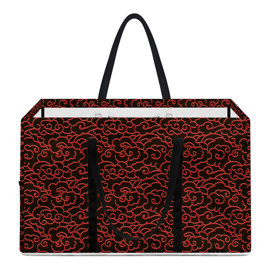 Chinese Cloud Pattern Print Utility Tote Bag