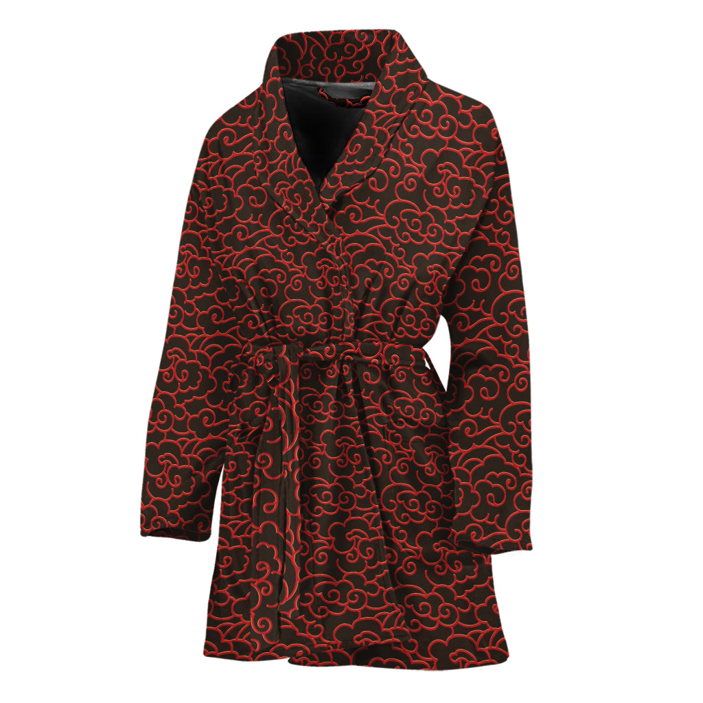 Chinese Cloud Pattern Print Women's Bathrobe