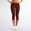 Chinese Cloud Pattern Print Women's Capri Leggings