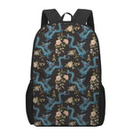 Chinese Dragon And Flower Pattern Print 17 Inch Backpack