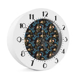 Chinese Dragon And Flower Pattern Print Alarm Clock
