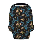 Chinese Dragon And Flower Pattern Print Baby Seat Cover